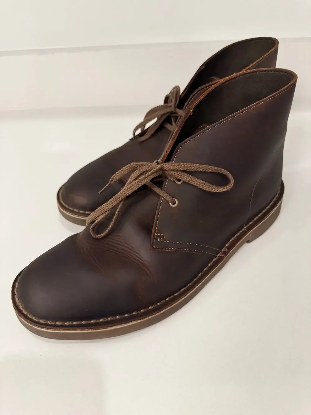Clarks Men’s Brown Leather Desert Chukka Boots